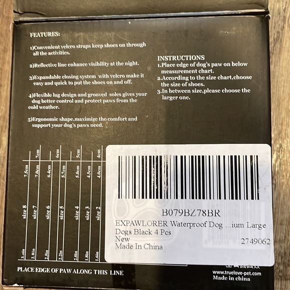 Truelove‎ All Weather Boots Paw Protection Shoes for Dogs - Picture 3 of 7